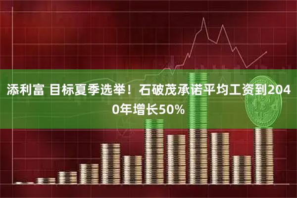 添利富 目标夏季选举！石破茂承诺平均工资到2040年增长50%