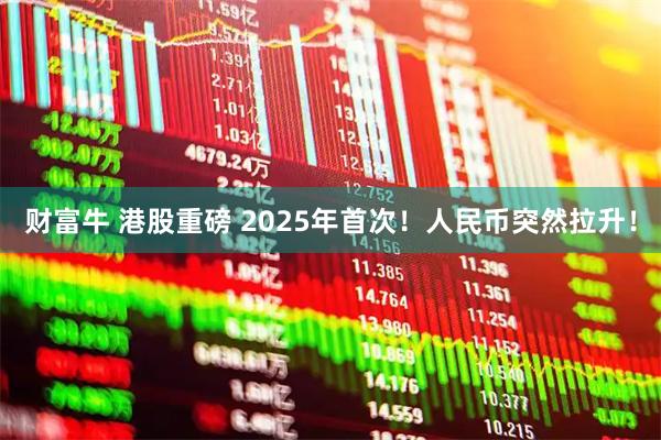 财富牛 港股重磅 2025年首次！人民币突然拉升！