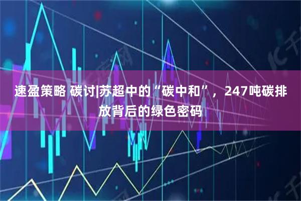 速盈策略 碳讨|苏超中的“碳中和”，247吨碳排放背后的绿色密码